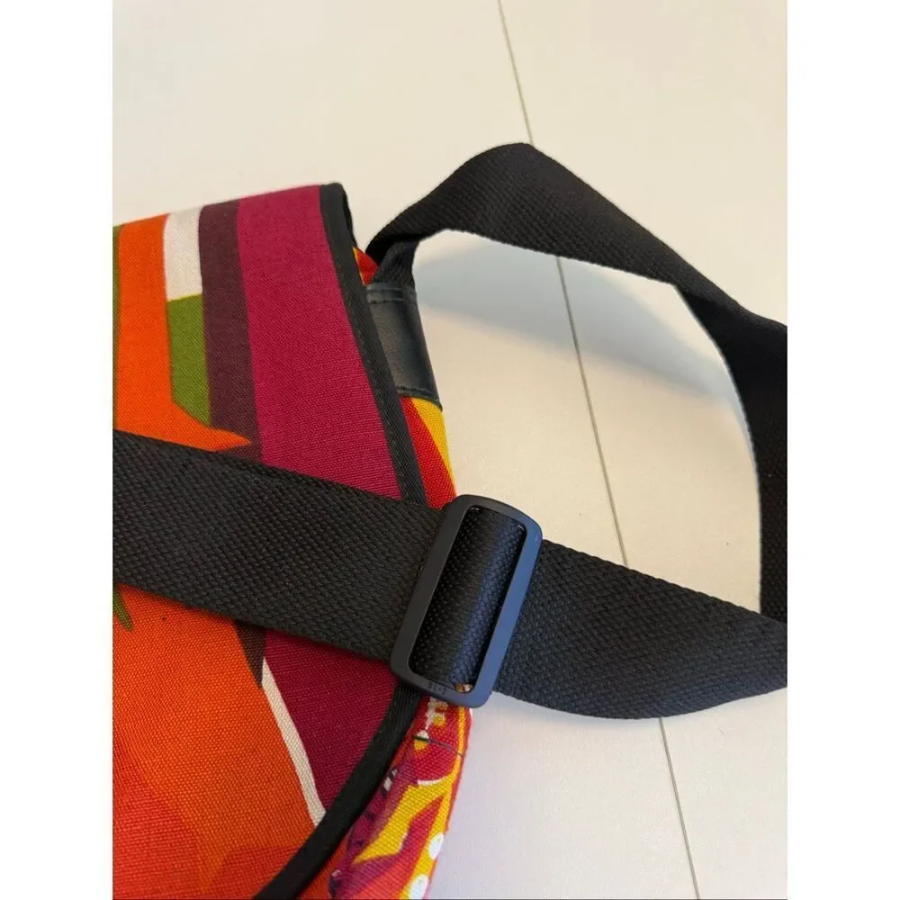 IDeal of Sweden Red/Orange Canvas Tote/Messenger Bag Adjustable Strap Large